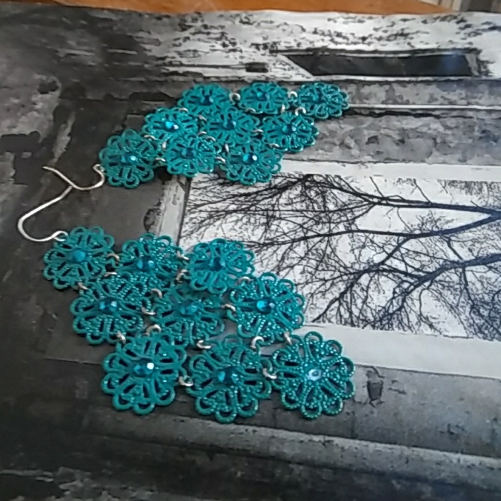 Turquoise chandelier earrings